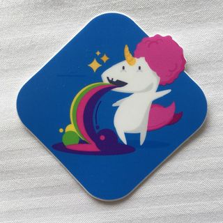 Copyright IG @mozsticker: The BobRossicorn is so excited!