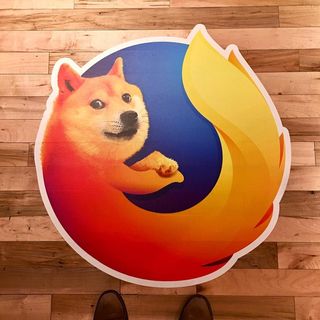 Copyright IG @mozsticker: 1m diameter FireDoge @mocotooh floor sticker!