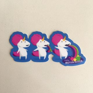 Copyright IG @mozsticker: Firefox Motion Design: The team who brought you the “little ball that bops from side to side” tab loading indicator! 😄