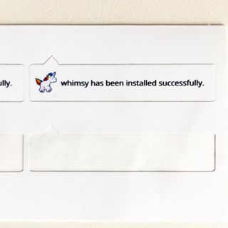 Copyright IG @mozsticker: Whimsy has been installed successfully!