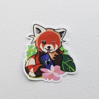 Copyright IG @mozsticker: A red panda from the Mobile Team.