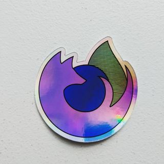 Copyright IG @mozsticker: Holographic Firefox.