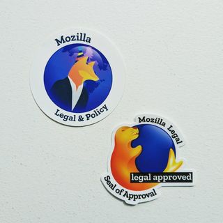 Copyright IG @mozsticker: The elusive Legal and Policy team stickers.