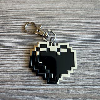 metal pixel heart